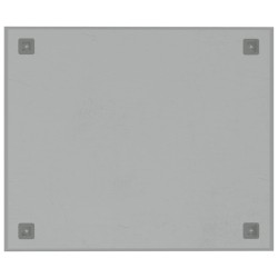 Tableau noir magnétique mural Blanc 60x50 cm Verre trempé 
