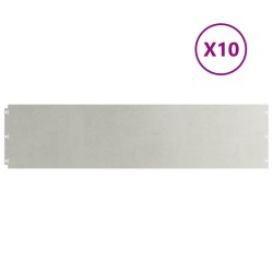 Bordures de pelouse 10 pcs 25x103 cm acier inoxydable 