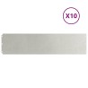 Bordures de pelouse 10 pcs 25x103 cm acier inoxydable 