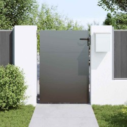 Porte de Jardin Noir 105 x 150 cm Acier peint par poudre 