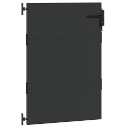 Porte de Jardin Noir 105 x 150 cm Acier peint par poudre 