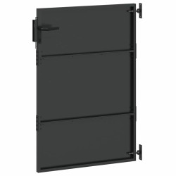 Porte de Jardin Noir 105 x 150 cm Acier peint par poudre 