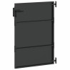 Porte de Jardin Noir 105 x 150 cm Acier peint par poudre 