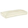 Set de coussins de palette avec oreiller 3 pcs Crème 