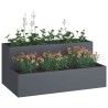 Jardinière de jardin 2 niveaux 100x60x45 cm Anthracite Plastique 