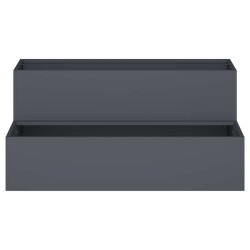 Jardinière de jardin 2 niveaux 100x60x45 cm Anthracite Plastique 