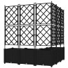jardinière avec treillis 5 pcs noir 120x120x143 cm 