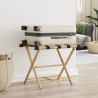 Porte-bagages pliant 62x42x50,5 cm bambou 