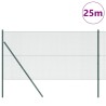 Kit de poteaux de clôture en métal Lot de 2 Vert 