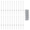 Clôture en treillis avec 22 poteaux U Argent 0.6x25 m Acier 