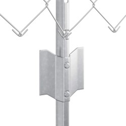 Clôture en treillis avec 22 poteaux U Argent 0.6x25 m Acier 