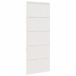 Porte de grange blanc 80x208 cm bois massif de pin 
