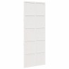 Porte de grange blanc 80x208 cm bois massif de pin 