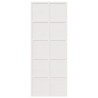 Porte de grange blanc 80x208 cm bois massif de pin 