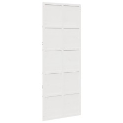 Porte de grange blanc 80x208 cm bois massif de pin 
