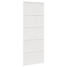 Porte de grange blanc 80x208 cm bois massif de pin 