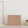 Sacs en papier 50 pcs avec poignées marron 32x17x25 cm 