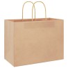Sacs en papier 50 pcs avec poignées marron 32x17x25 cm 