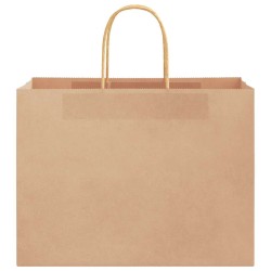 Sacs en papier 50 pcs avec poignées marron 32x17x25 cm 