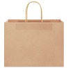 Sacs en papier 50 pcs avec poignées marron 32x17x25 cm 