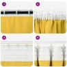 Rideaux 2 pcs jaune moutarde 225 x 140 cm Polyester 