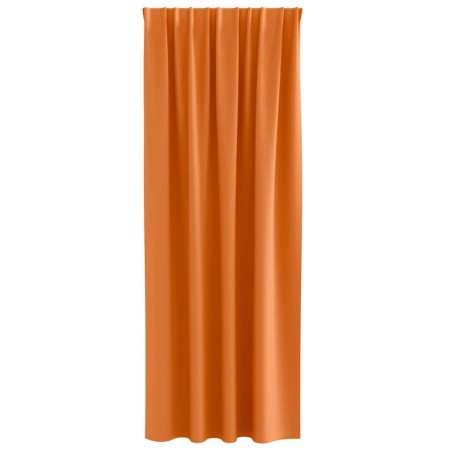 Rideaux 2 pcs Orange vif 225 x 140 cm Polyester 
