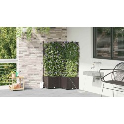 Jardinières de jardin 1 pc Marron 80 x 80 x 142 cm Plastique 