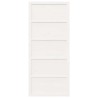 Porte de Grange Blanche 80x208 cm en Bois Massif de Pin 