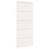 Porte de Grange Blanche 80x208 cm en Bois Massif de Pin 