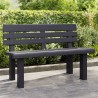 Banc de jardin anthracite 110x52x71 cm polypropylène 