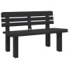 Banc de jardin anthracite 110x52x71 cm polypropylène 