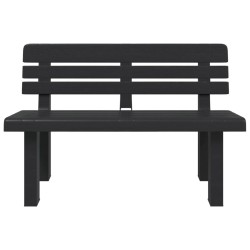 Banc de jardin anthracite 110x52x71 cm polypropylène 
