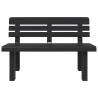Banc de jardin anthracite 110x52x71 cm polypropylène 