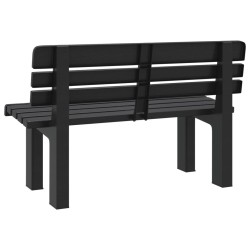 Banc de jardin anthracite 110x52x71 cm polypropylène 