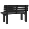 Banc de jardin anthracite 110x52x71 cm polypropylène 