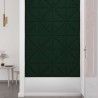 Panneaux muraux 12 pcs Vert foncé 30x30 cm Velours 0,54 m² 