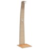 Douche d'extérieur beige 55x60x224cm résine tressée bois acacia 