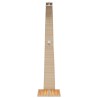 Douche d'extérieur beige 55x60x224cm résine tressée bois acacia 