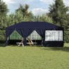 Tente à fêter avec 10 murs latéraux bleus, 6x4 m en PE 