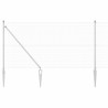Set de Poteaux de Clôture 10 x 1 m Ensemble de 2 Acier Galvanisé 