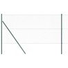 Set de Clôture Lot de 2 Vert Métal Grande Durable 