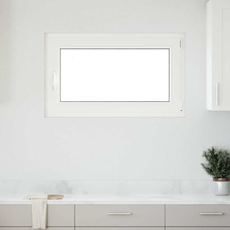 Fenêtre de sous-sol« RISOR » 100 x 50 cm oscillo-battante DIN droite blanche 