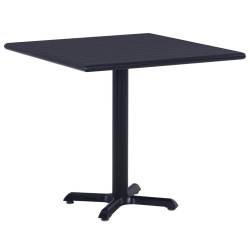 Table de jardin Noir 80x80x75 cm 