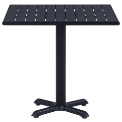 Table de jardin Noir 80x80x75 cm 