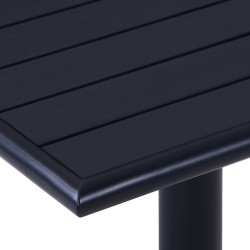 Table de jardin Noir 80x80x75 cm 