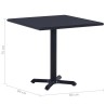 Table de jardin Noir 80x80x75 cm 
