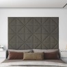 Panneaux muraux 12 pcs Gris foncé 30x30 cm Velours 0,54 m² 