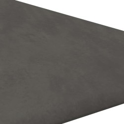 Panneaux muraux 12 pcs Gris foncé 30x30 cm Velours 0,54 m² 