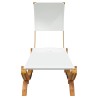 Lit repos avec auvent 100x200x126 cm Bois courbé massif Crème 