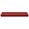 Tapis d'escalier 30 pcs 65x21x4 cm Rouge 